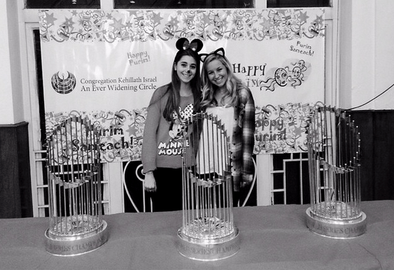 My sister and I hanging out with a couple World Series trophies... Boston Stronger than ever!