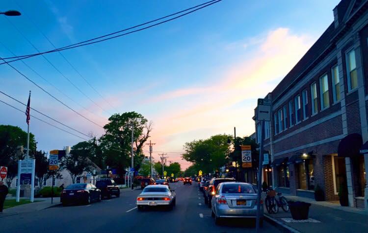 Sunset on Main Street in Hyannis