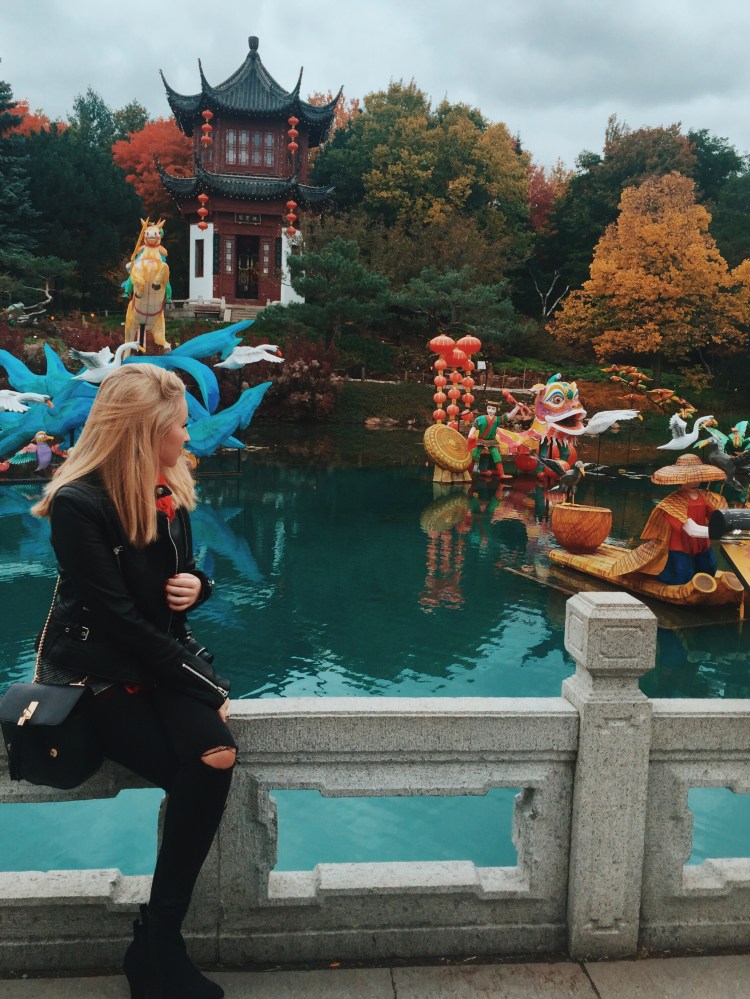 Rocking all-black in Montreal with a splash of red. I always pack a lot of black because it is such a versatile, all-stylish color.